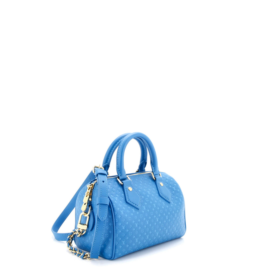 Speedy Bandouliere Bag Nanogram Embossed Leather 20