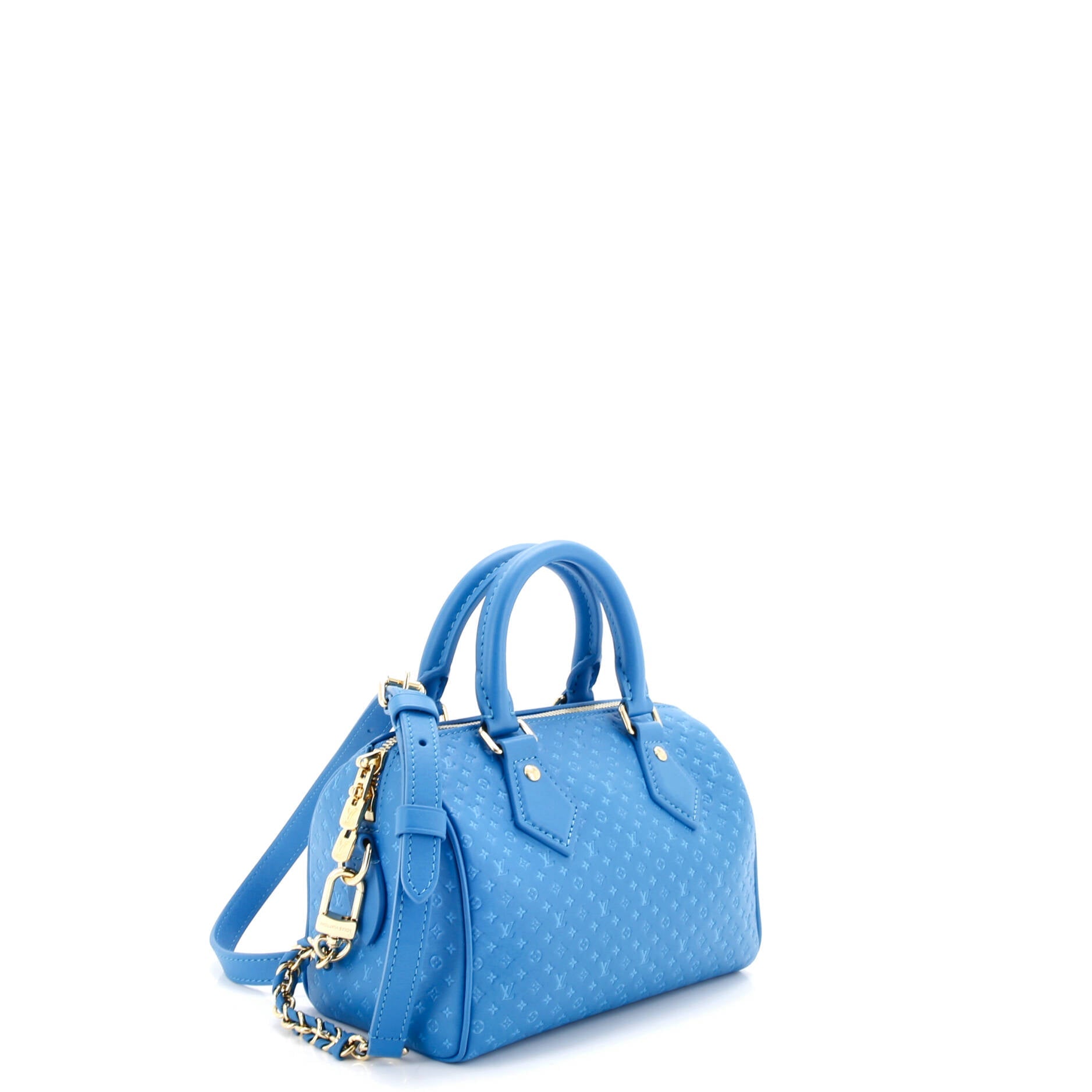 Speedy Bandouliere Bag Nanogram Embossed Leather 20