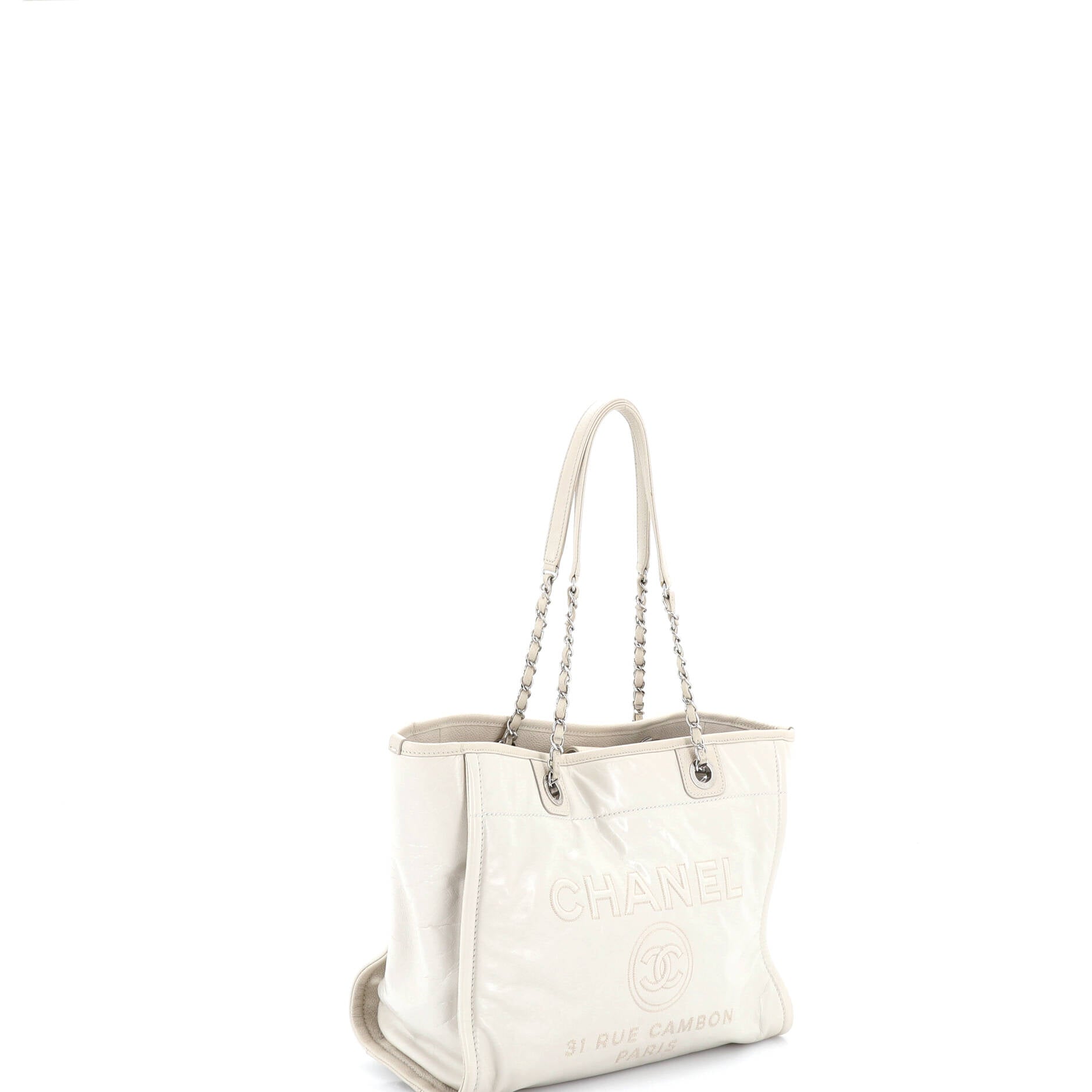 Deauville Tote Glazed Calfskin Small