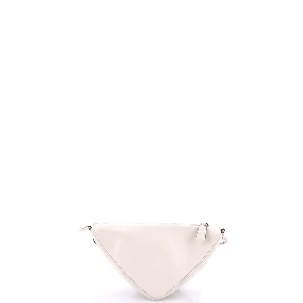 Triangle Logo Zip Crossbody Bag Leather Small