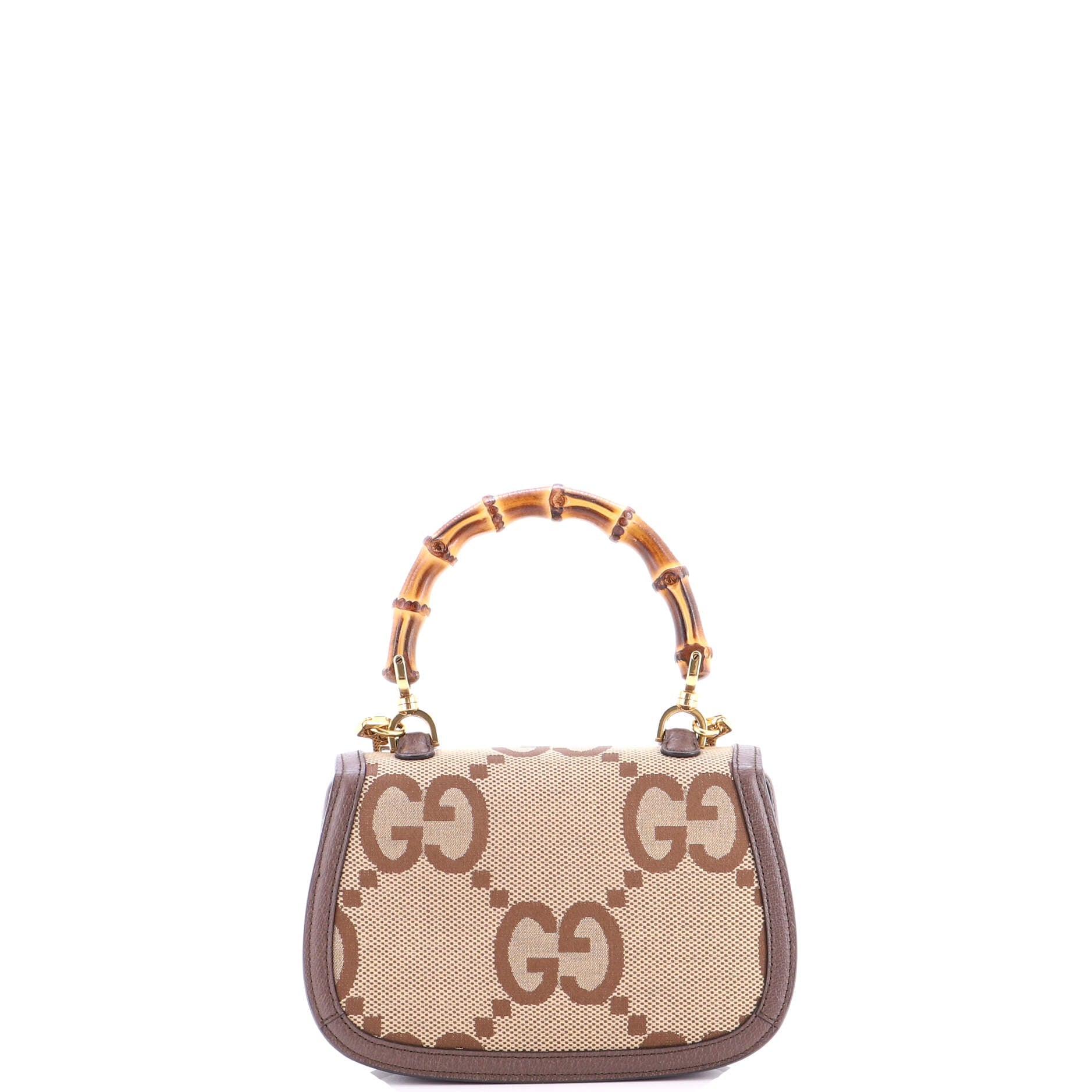 Bamboo 1947 Top Handle Bag Jumbo GG Canvas Small