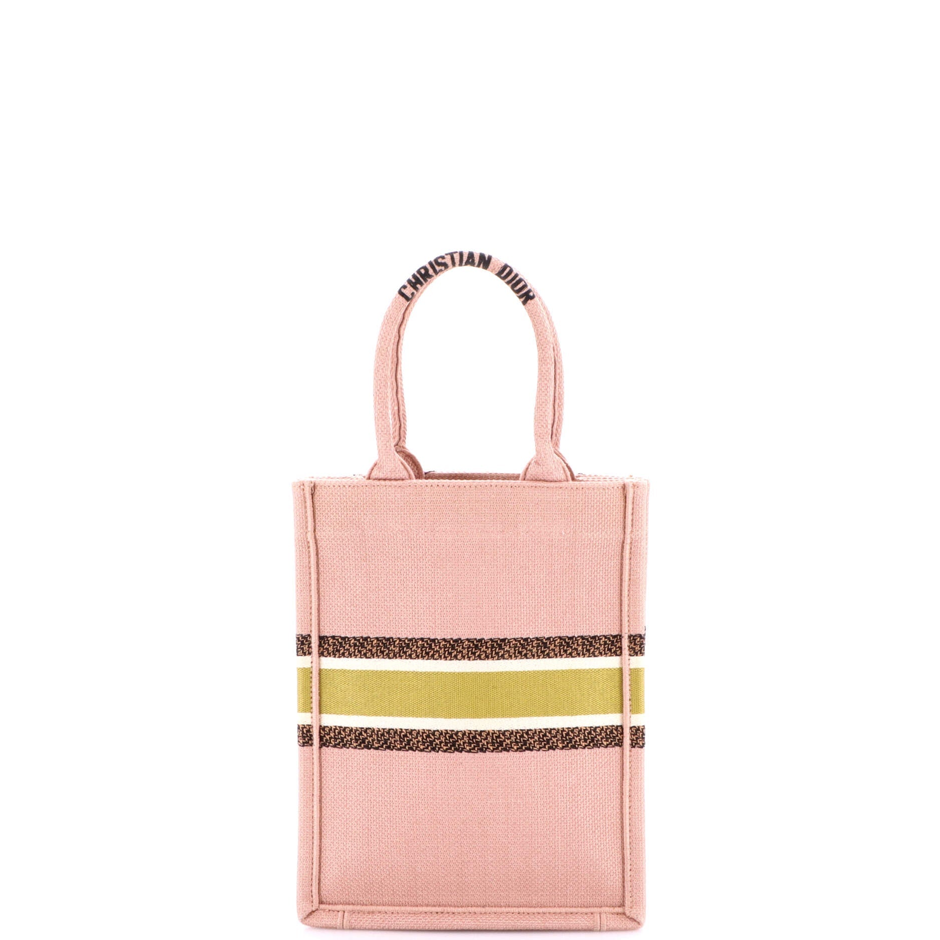 Book Tote Embroidered Canvas Vertical