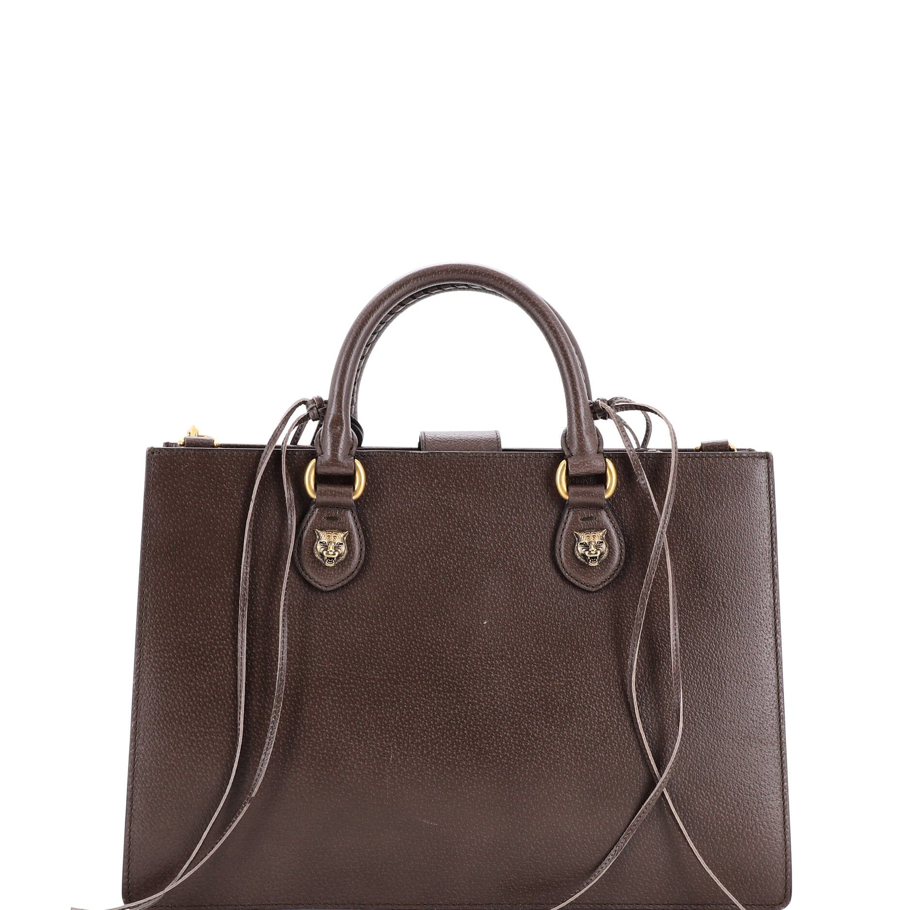 Animalier Web Top Handle Tote Leather Medium