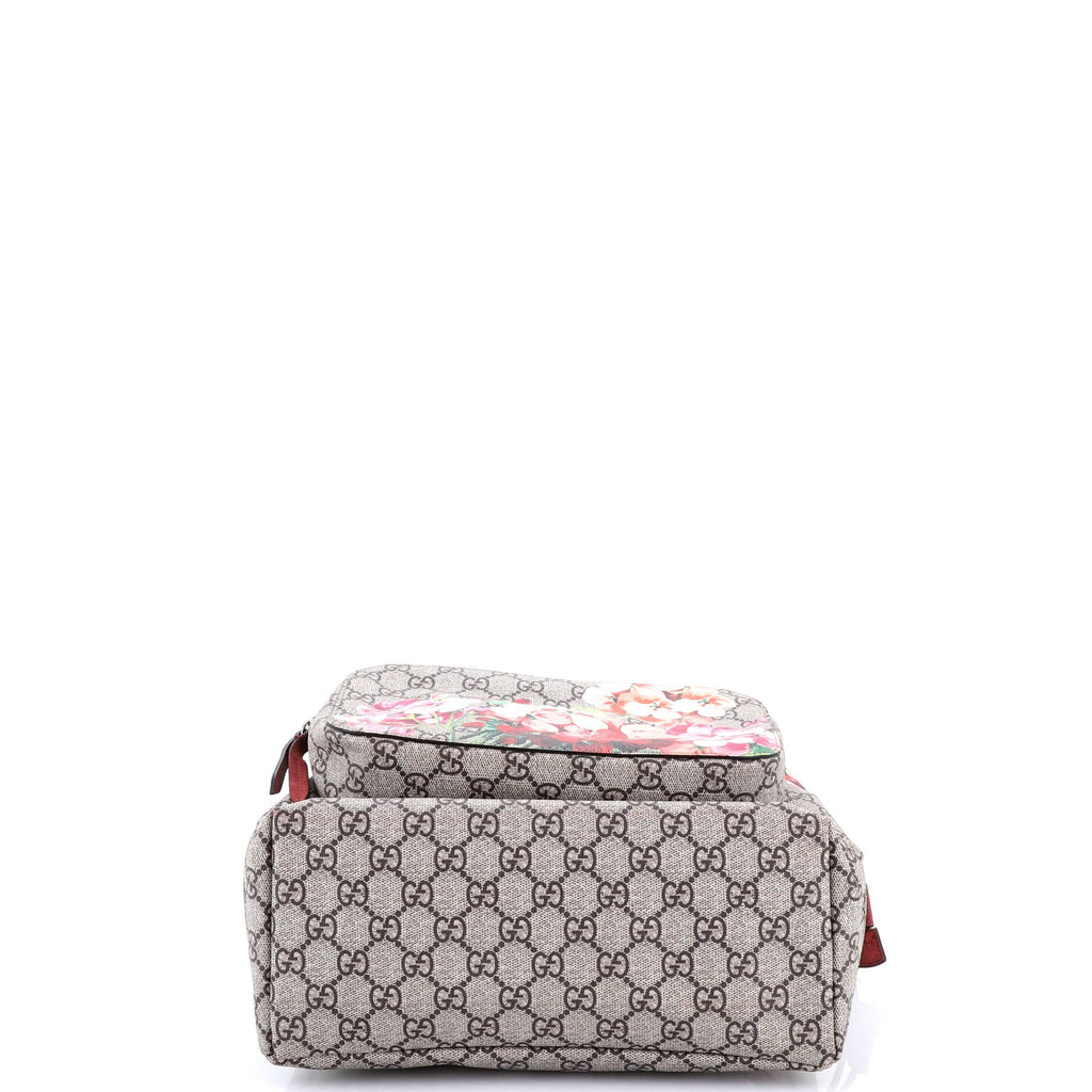 Buckle Backpack Blooms Print GG Coated Canvas Medium