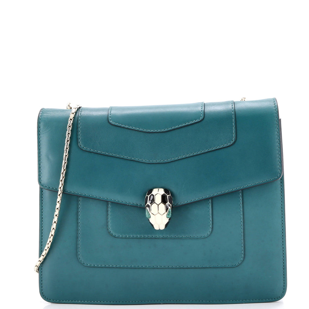 Serpenti Forever Square Shoulder Bag Leather Medium
