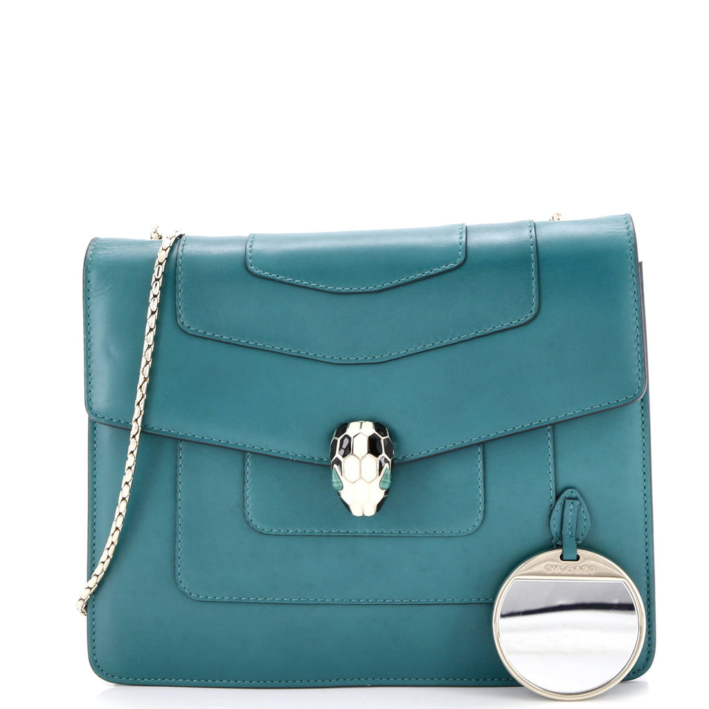 Serpenti Forever Square Shoulder Bag Leather Medium