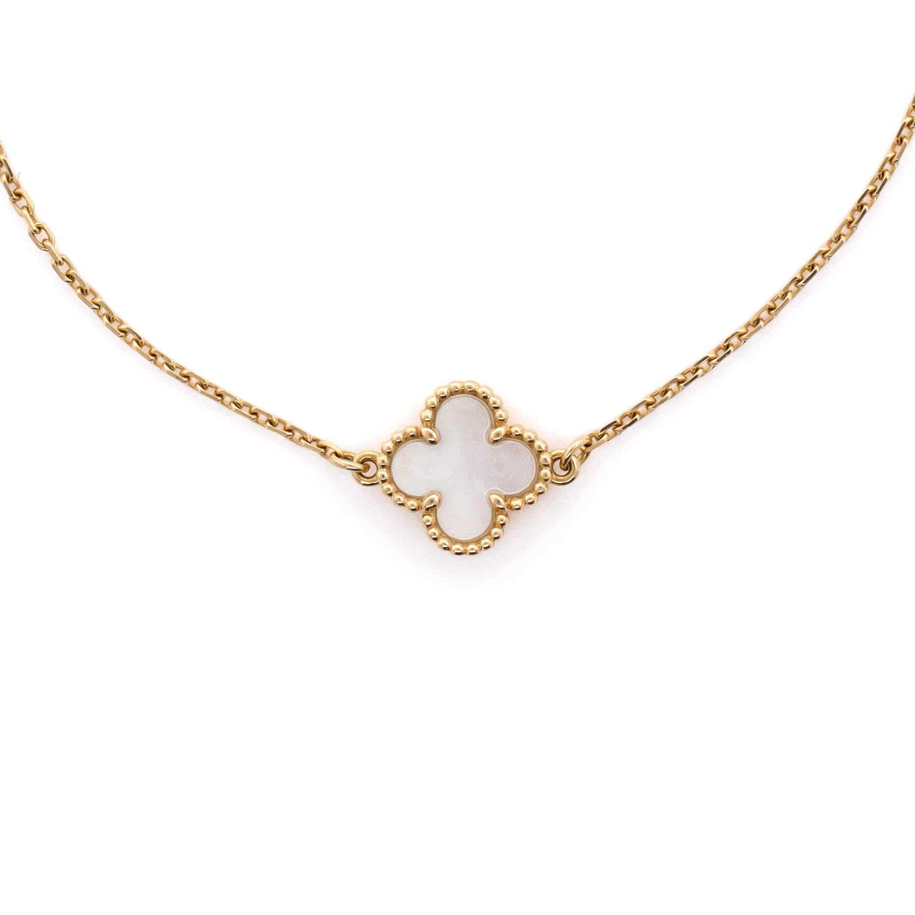Sweet Alhambra Bracelet 18K Yellow Gold and Mother of Pearl