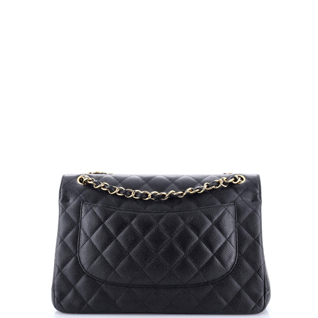 Classic Double Flap Bag Quilted Caviar Jumbo