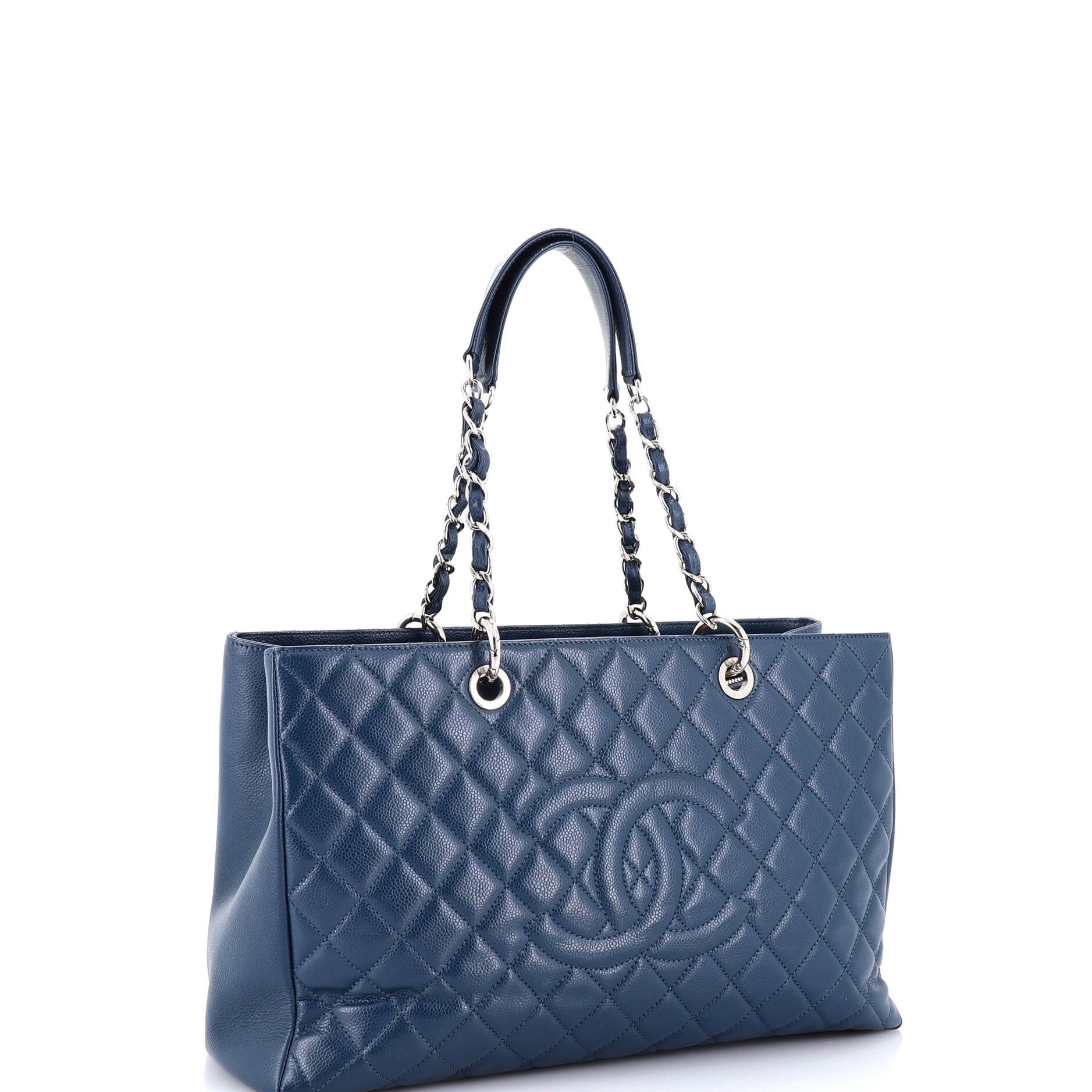 Grand Shopping Tote Quilted Caviar XL