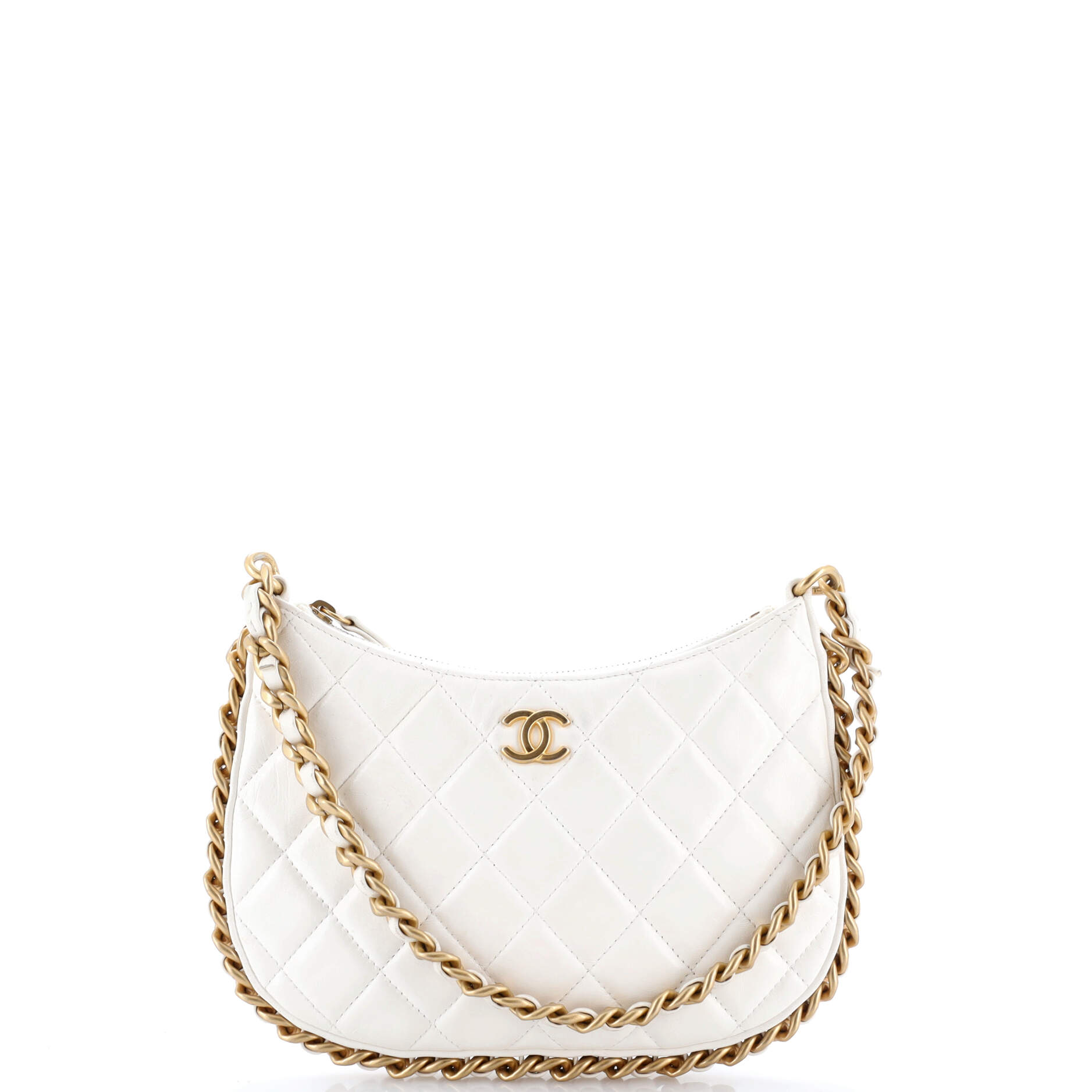 CC Chain Around Hobo Quilted Lambskin
