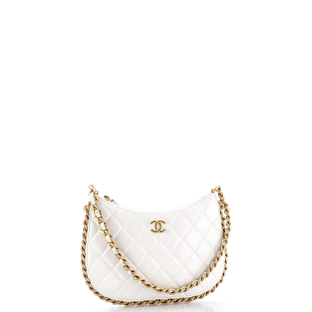 CC Chain Around Hobo Quilted Lambskin