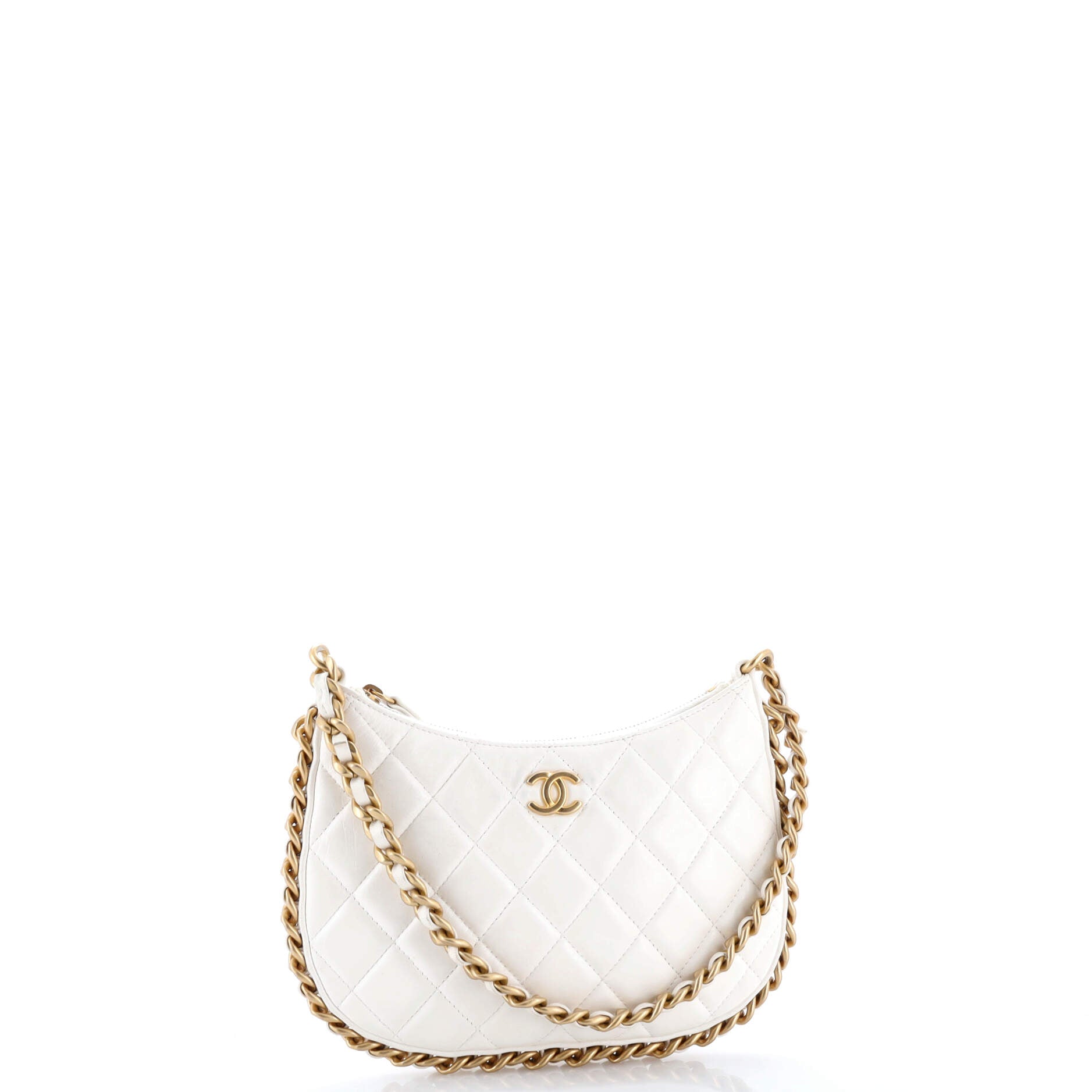 CC Chain Around Hobo Quilted Lambskin
