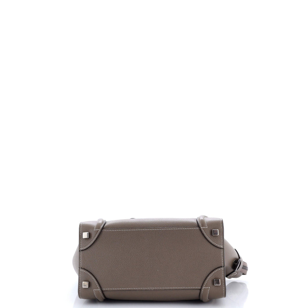 Luggage Bag Grainy Leather Micro