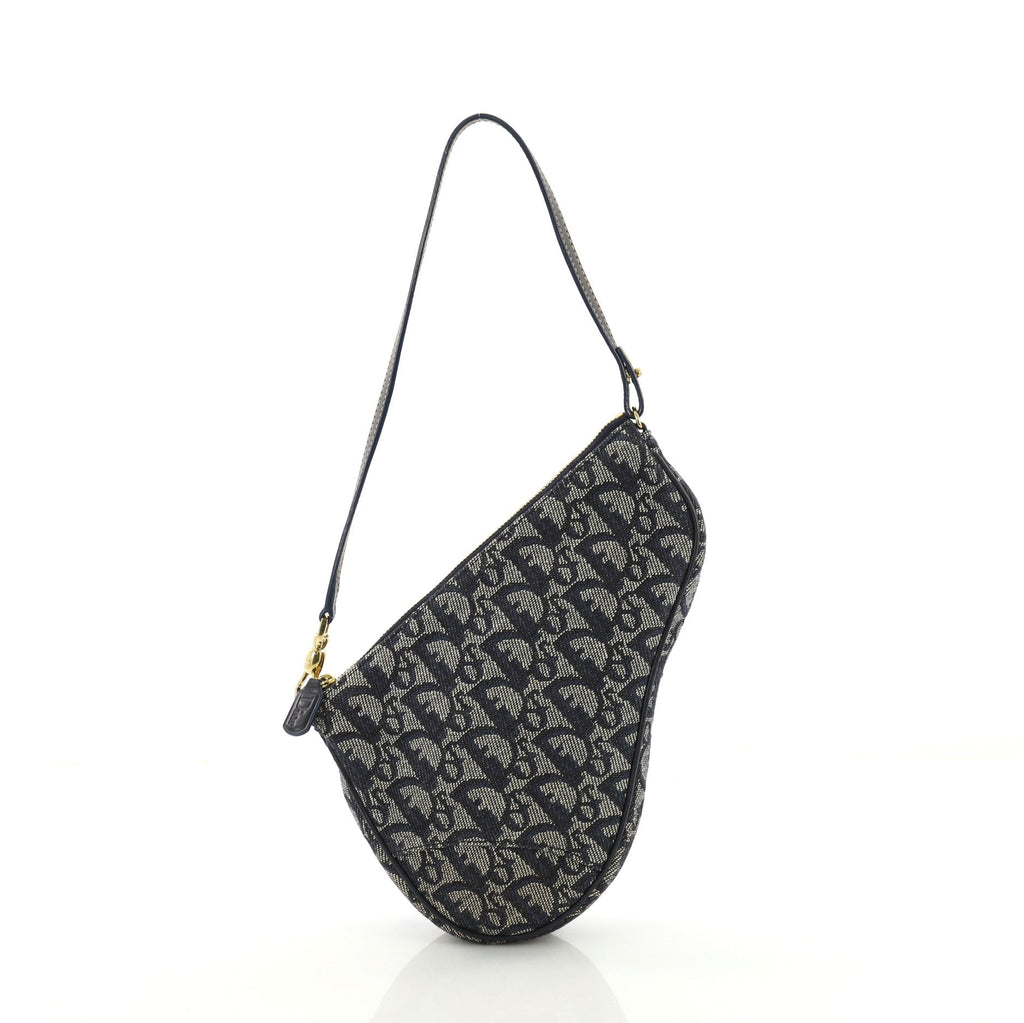 Vintage Saddle Bag Diorissimo Canvas Mini