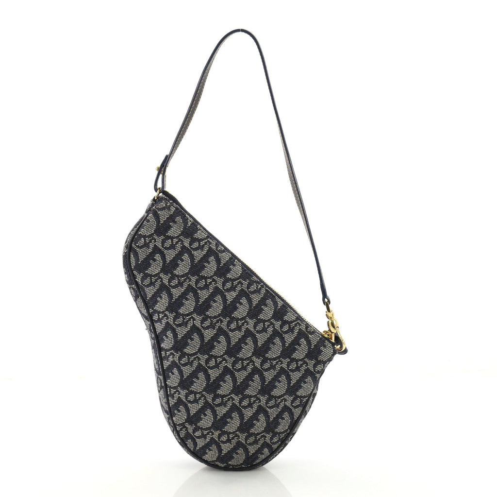 Vintage Saddle Bag Diorissimo Canvas Mini