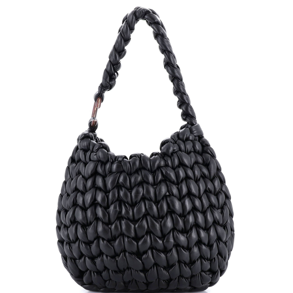 Wooden C Hobo Woven Leather Large