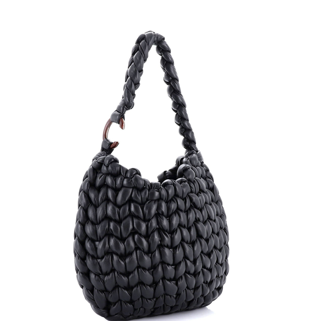 Wooden C Hobo Woven Leather Large