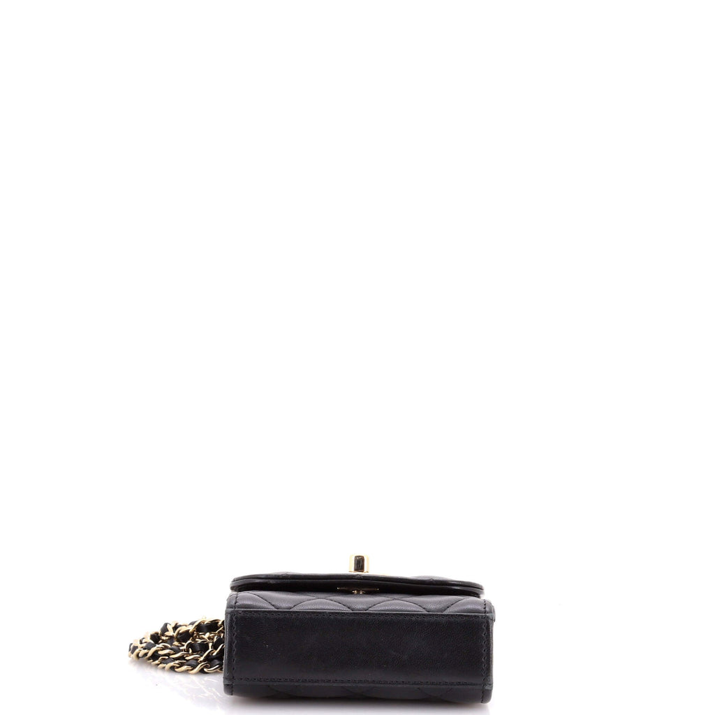 Trendy CC Clutch with Chain Quilted Lambskin Small