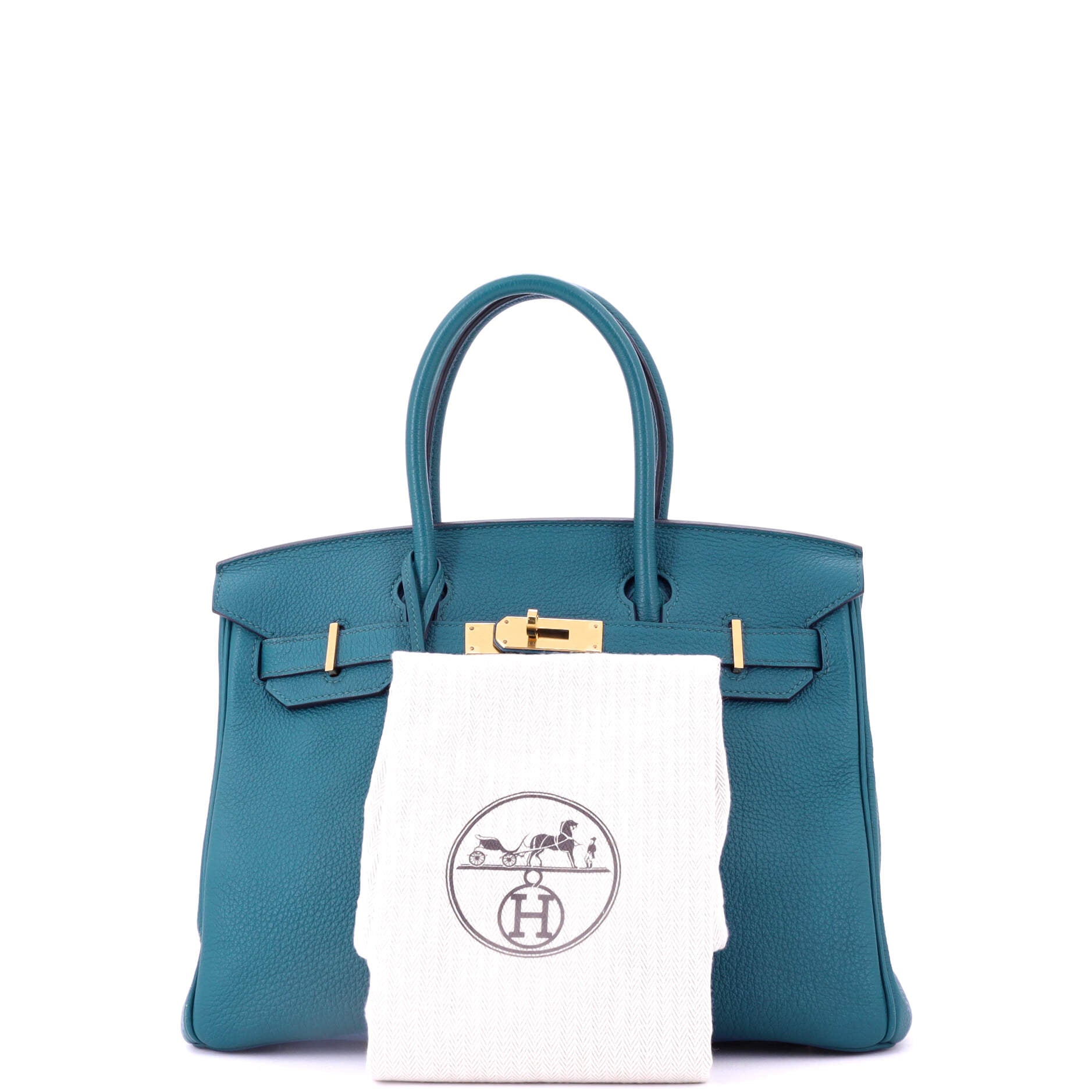 Birkin Handbag Bleu Izmir Togo with Gold Hardware 30