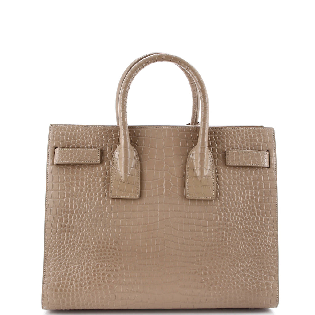Sac de Jour Bag Crocodile Embossed Patent Small