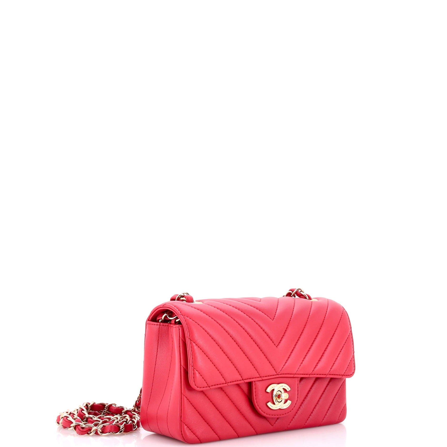Classic Single Flap Bag Chevron Lambskin Mini