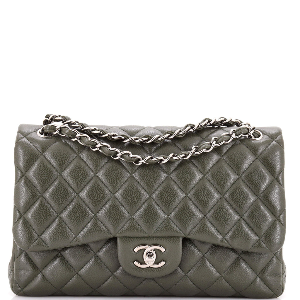 Classic Double Flap Bag Quilted Caviar Jumbo