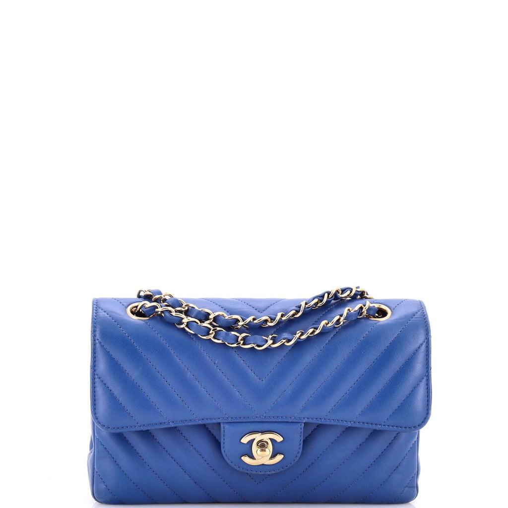 Classic Double Flap Bag Chevron Lambskin Small
