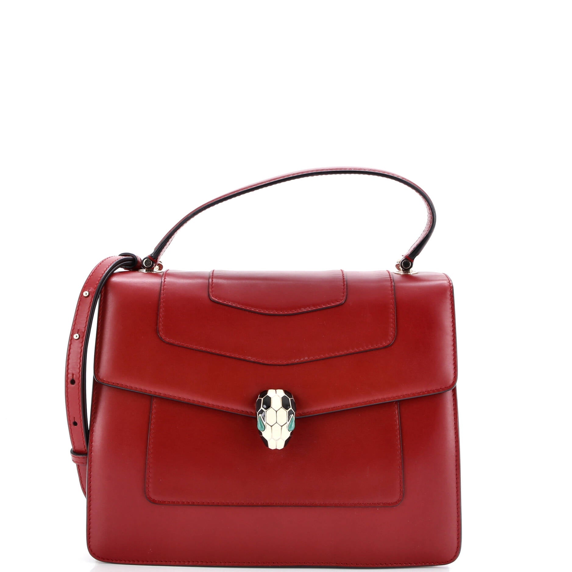 Serpenti Forever Top Handle Bag Leather Medium
