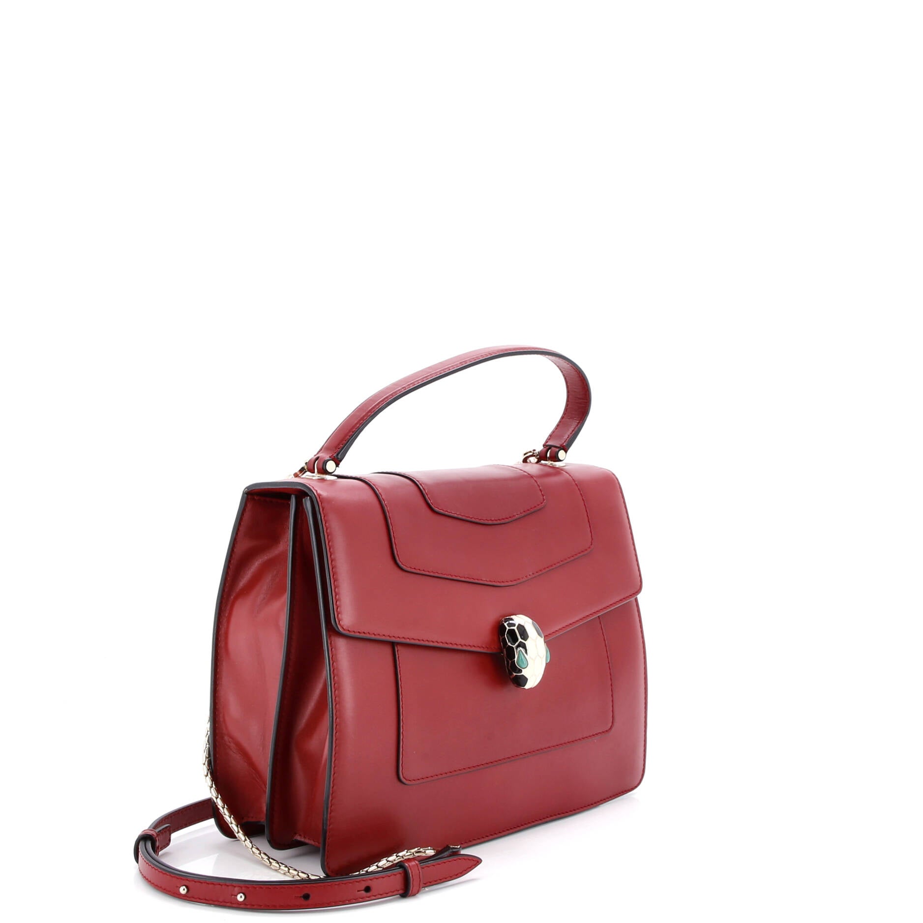 Serpenti Forever Top Handle Bag Leather Medium