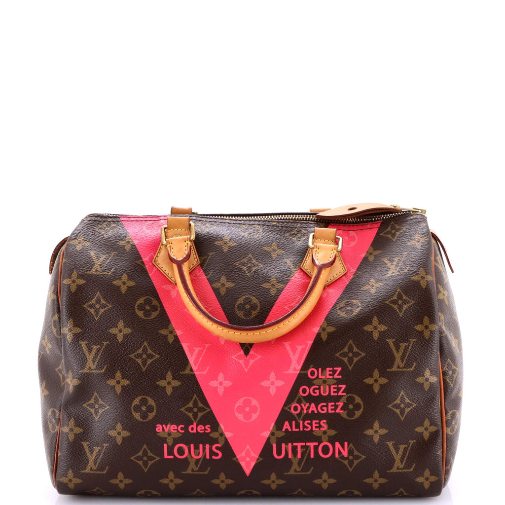 Speedy Handbag Limited Edition V Monogram Canvas 30