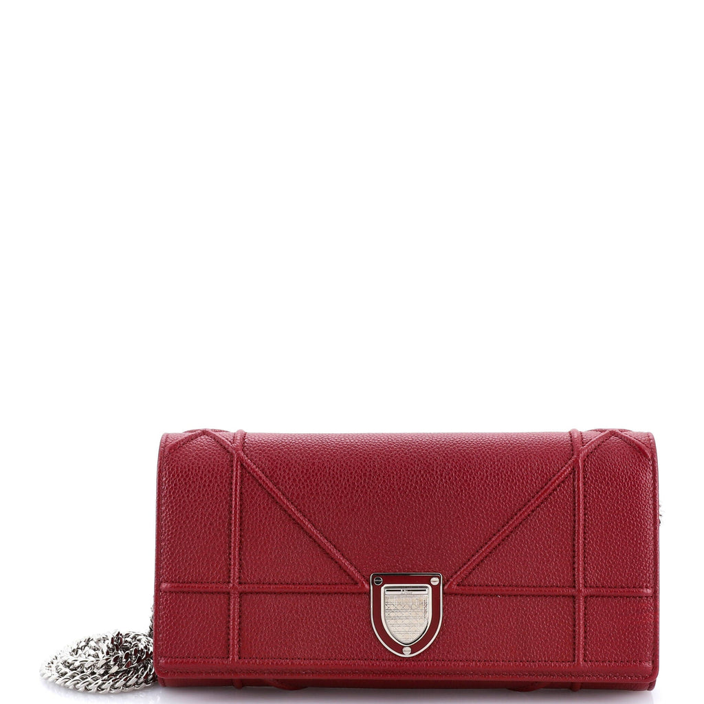 Diorama Wallet on Chain Leather