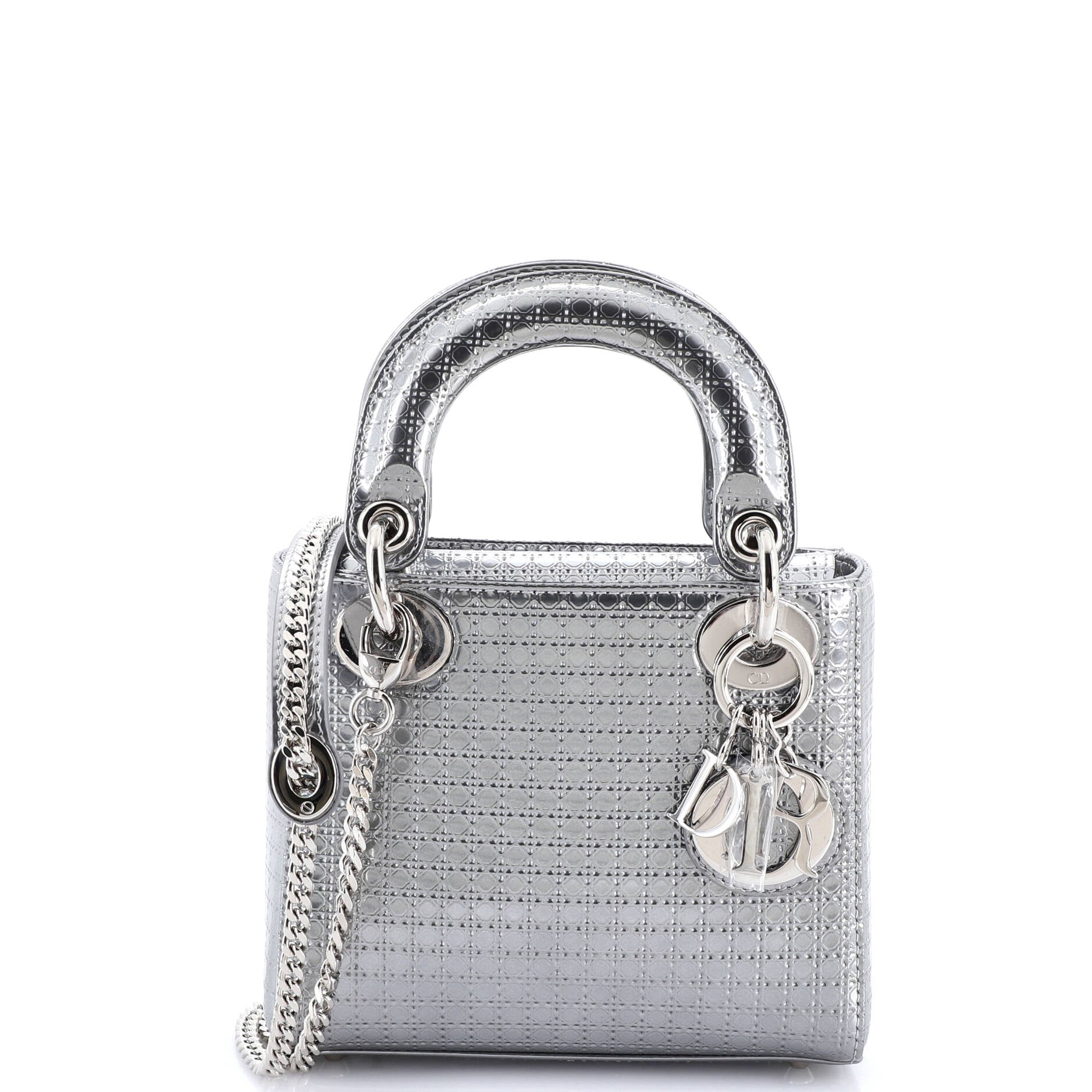 Lady Dior Bag Micro Cannage Metallic Calfskin Mini