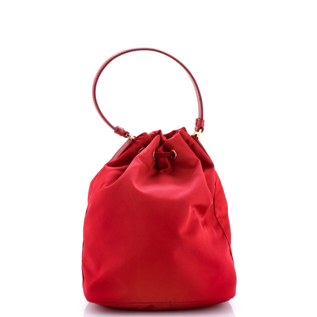 Drawstring Bucket Bag Tessuto Small