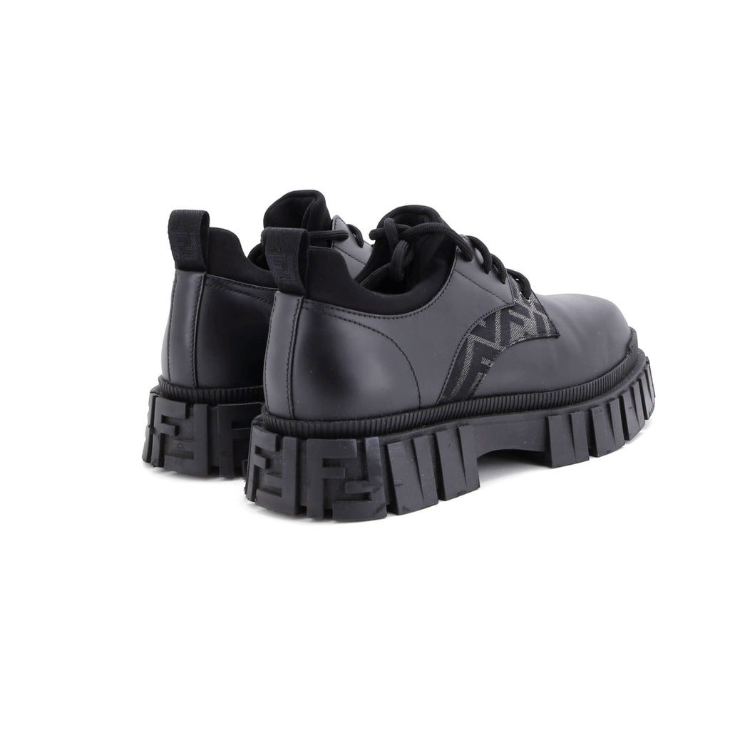 Fendi Force Oxfords Leather with Zucca Jacquard