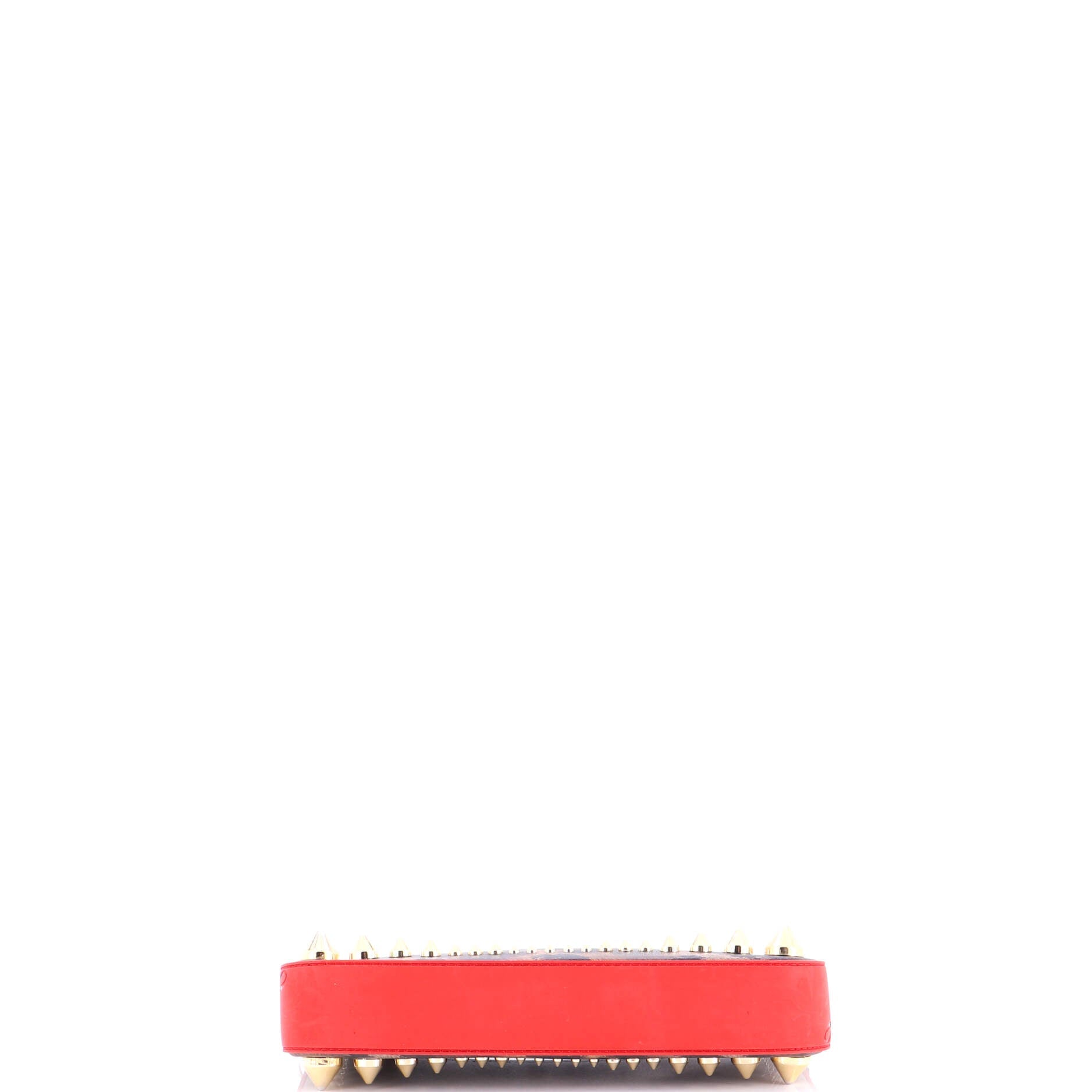 Loubila Chain Clutch Spiked Leather