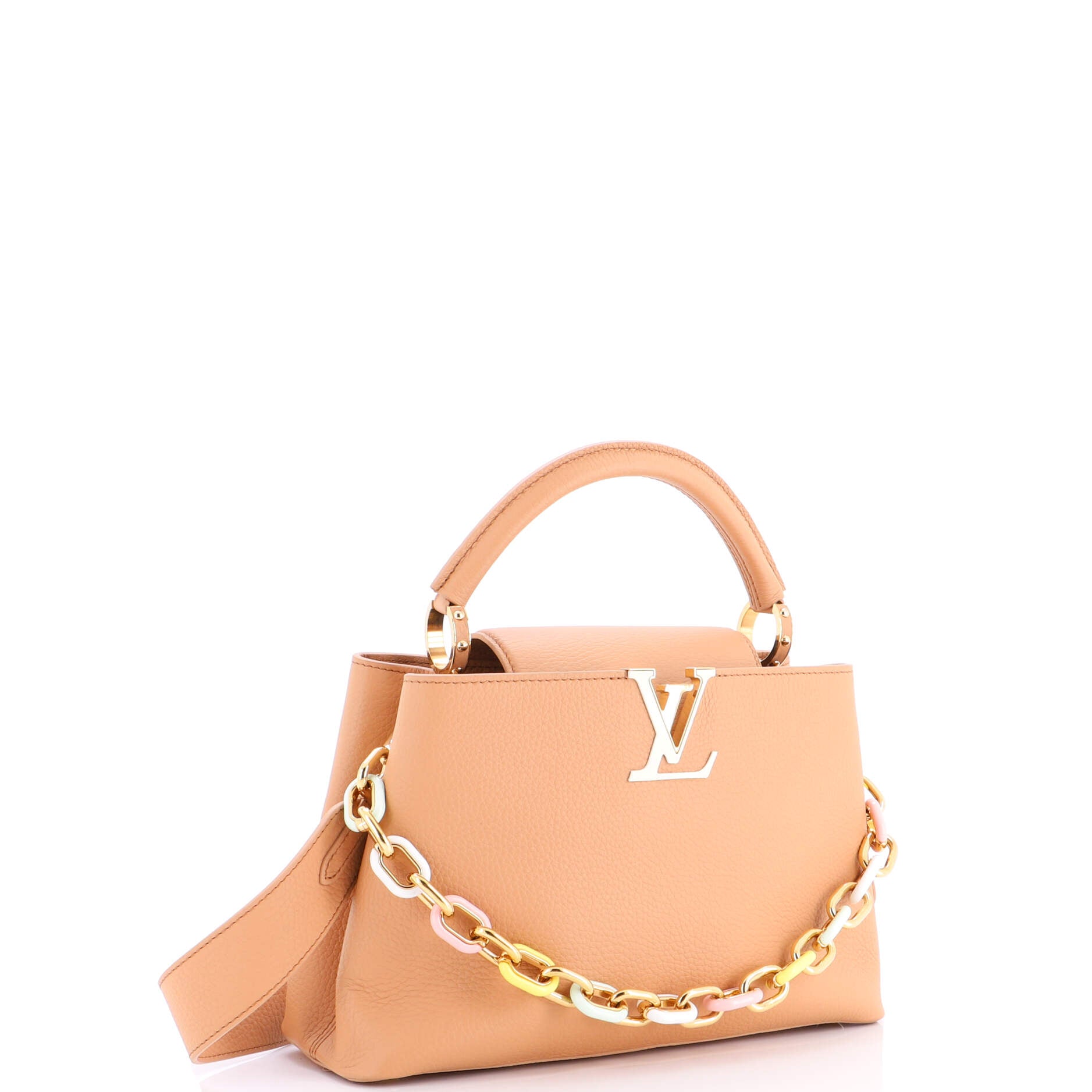 Capucines Resin Chain Bag Leather MM