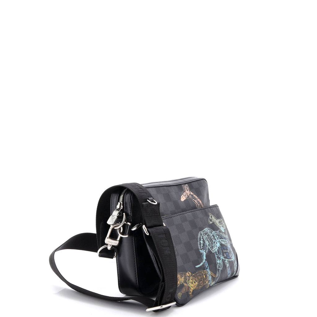 Trio Messenger Bag Limited Edition Wild Animals Damier Graphite