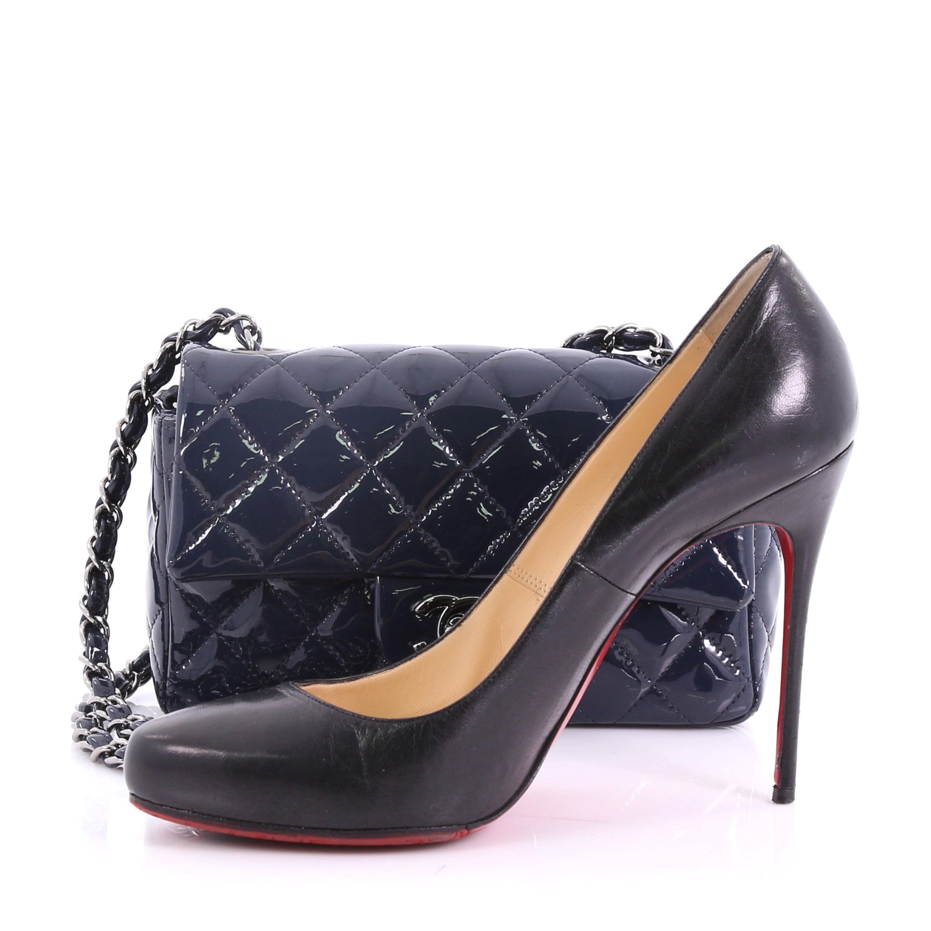 Classic Single Flap Bag Quilted Patent Mini