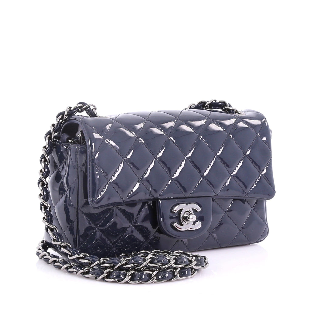Classic Single Flap Bag Quilted Patent Mini