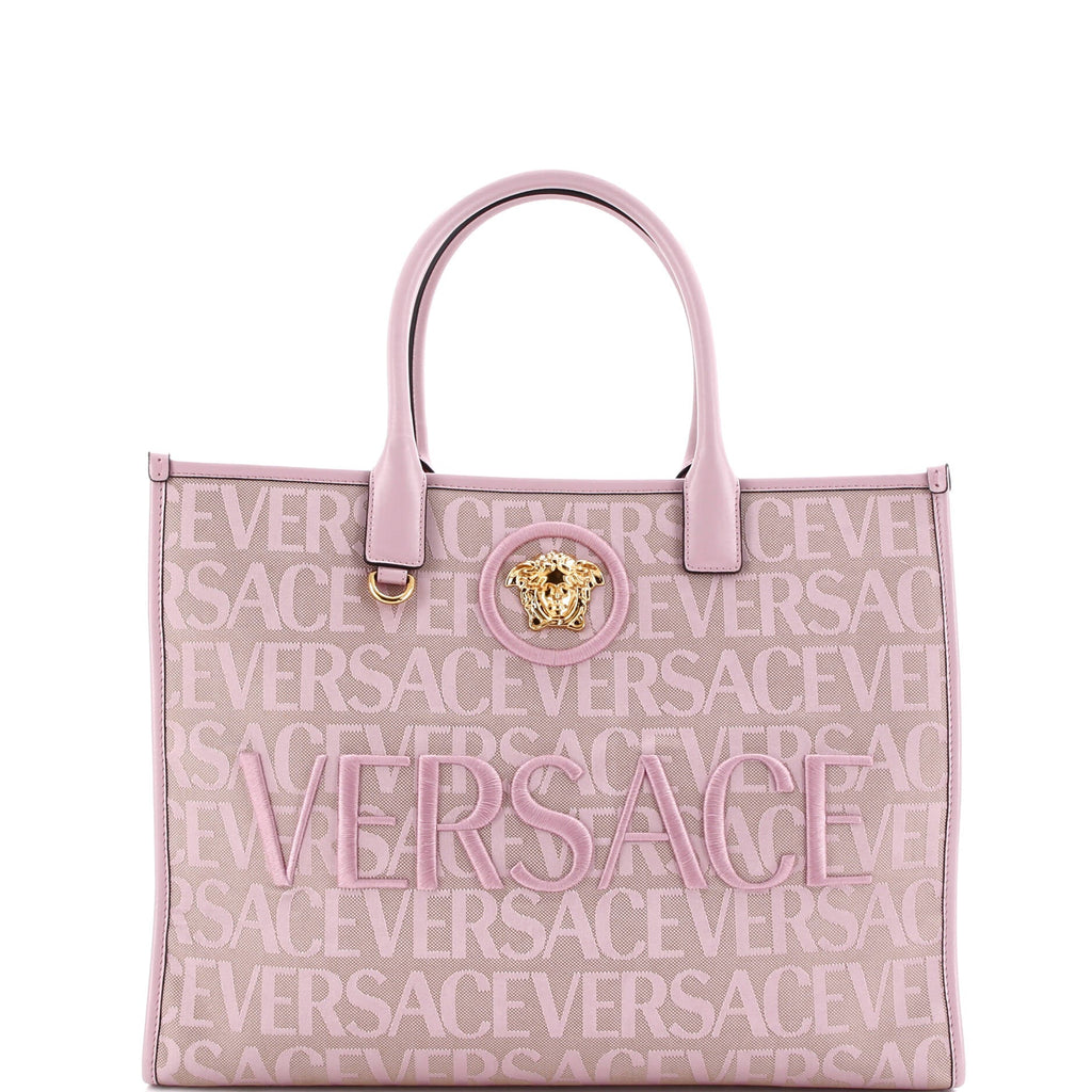 La Medusa Tote All Over Logo Canvas Large