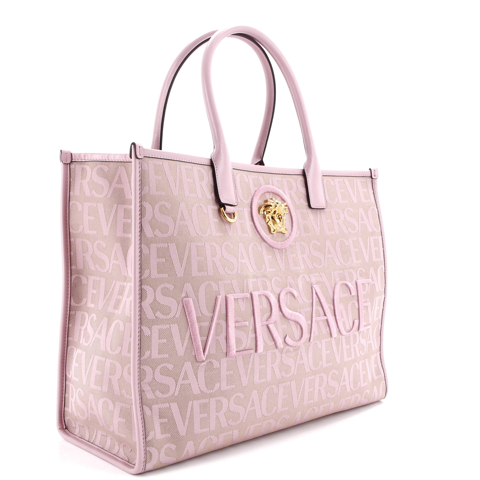 La Medusa Tote All Over Logo Canvas Large