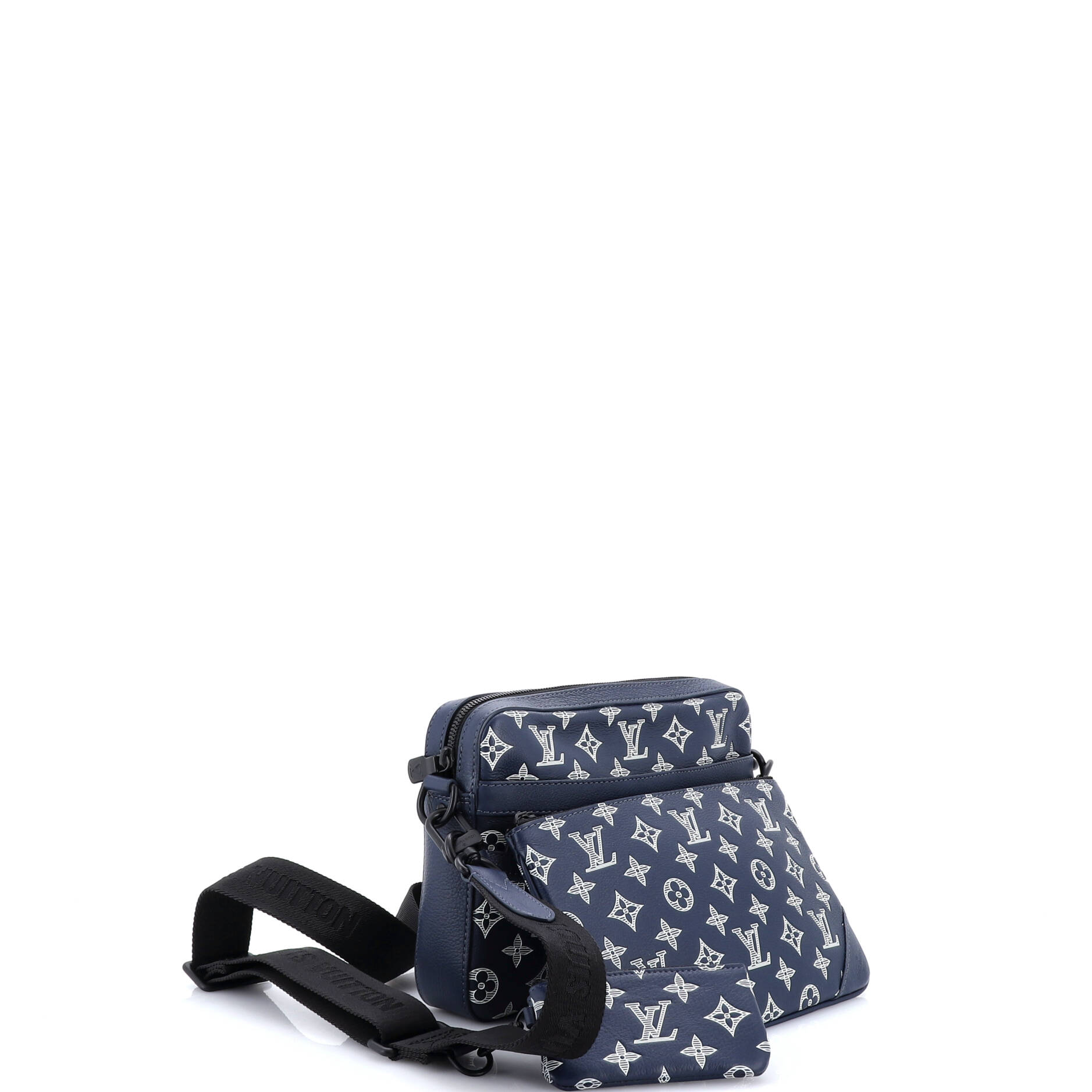 Trio Messenger Bag Monogram Shadow Leather