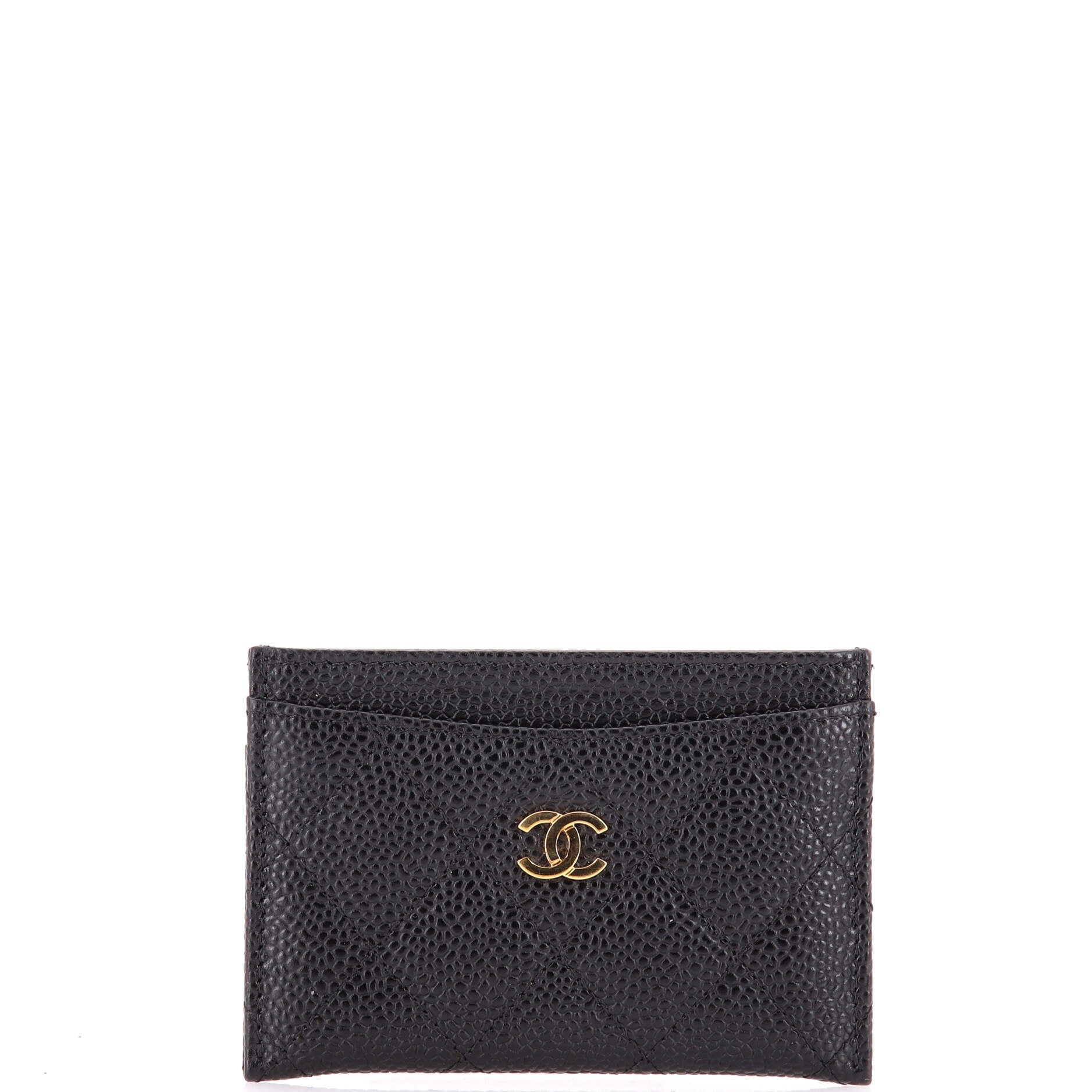 Classic Card Holder Quilted Caviar