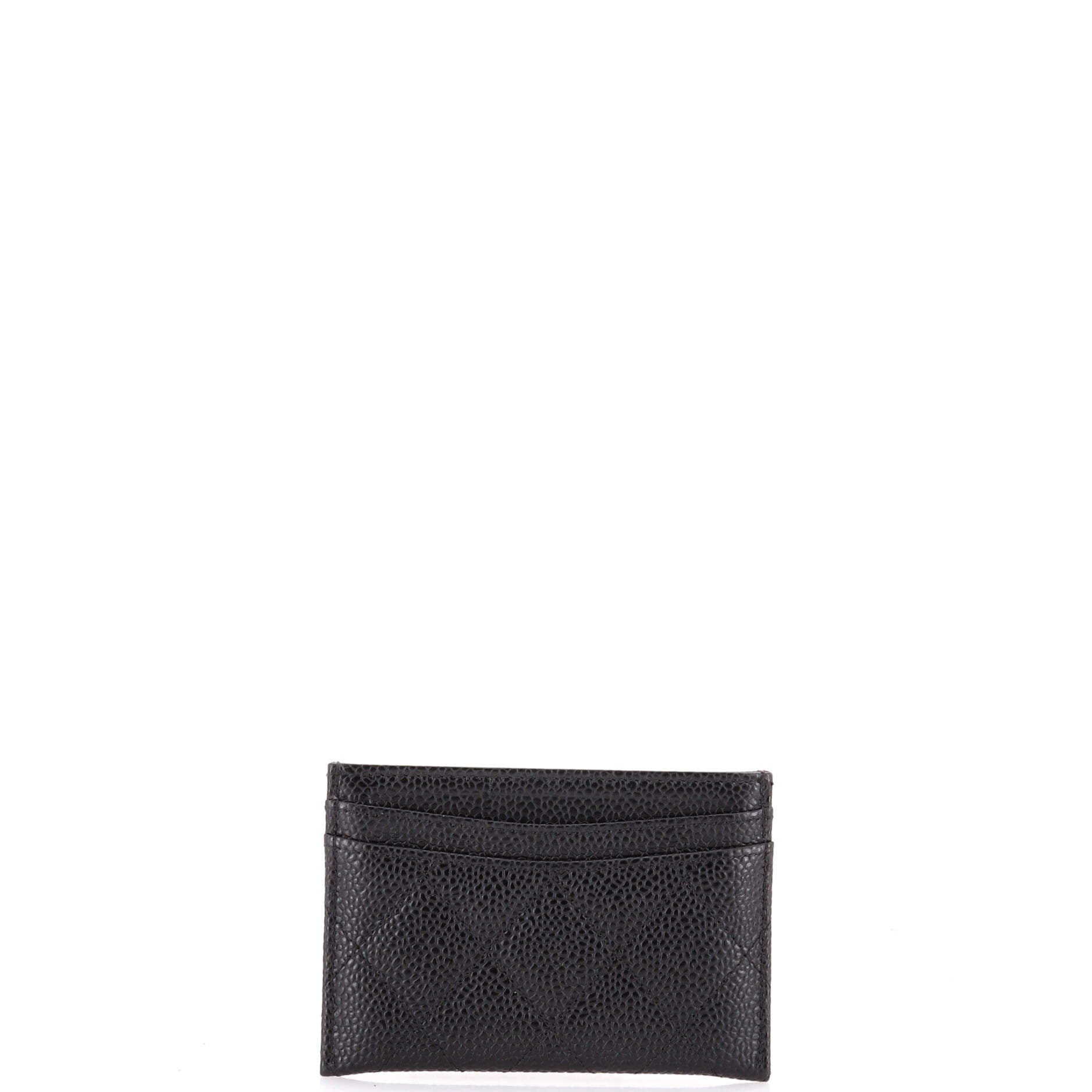 Classic Card Holder Quilted Caviar