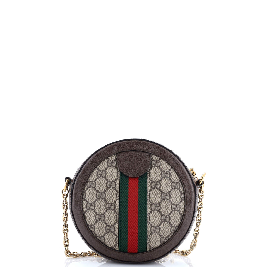 Ophidia Round Shoulder Bag GG Coated Canvas Mini