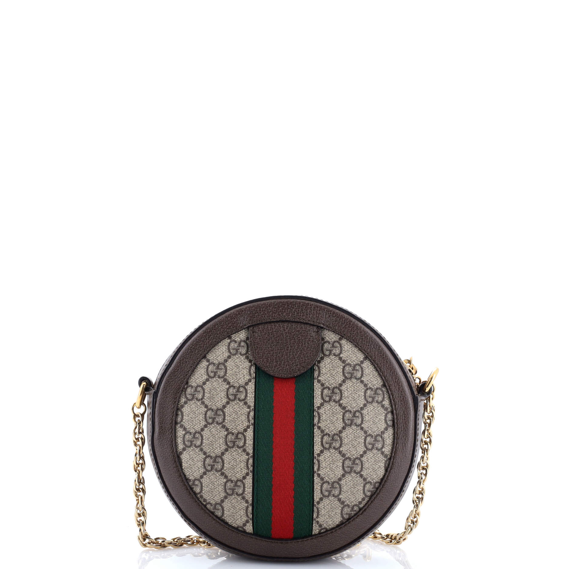 Ophidia Round Shoulder Bag GG Coated Canvas Mini