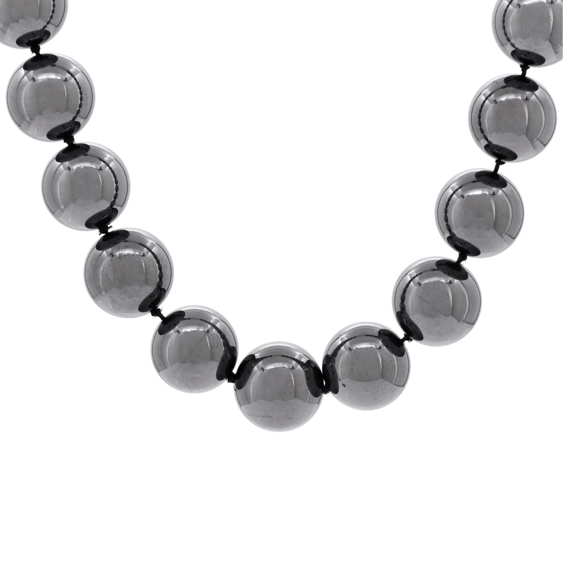 Paloma Picasso Beaded Choker Necklace Hematite
