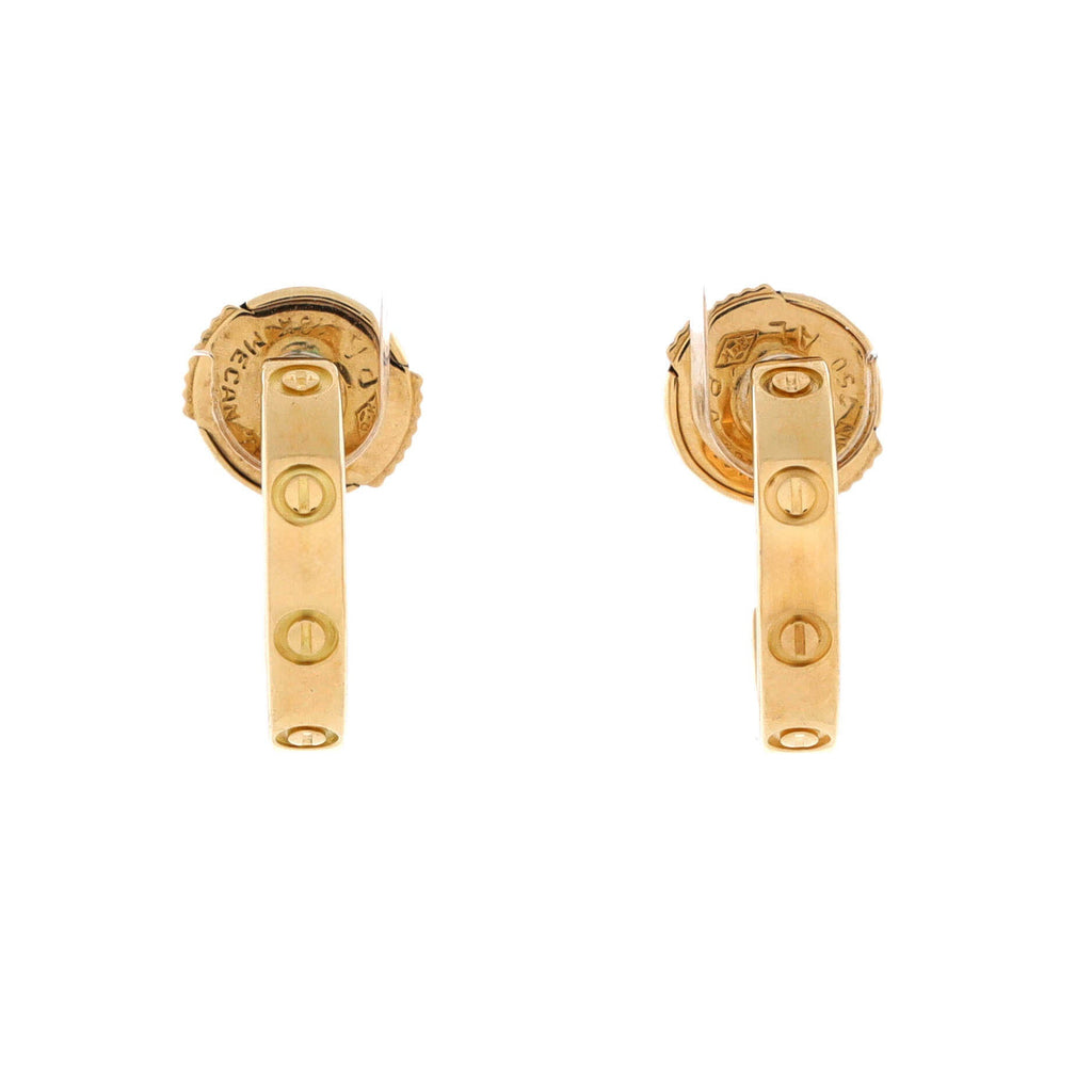 Love Hoop Earrings 18K Yellow Gold Small