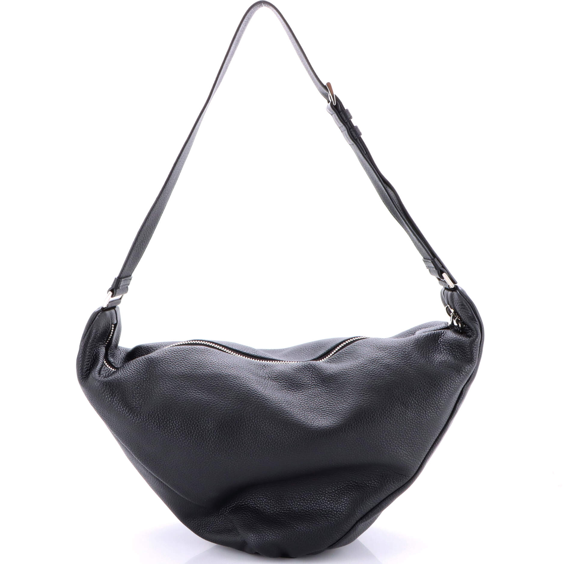 Triangle Logo Zip Messenger Leather Large