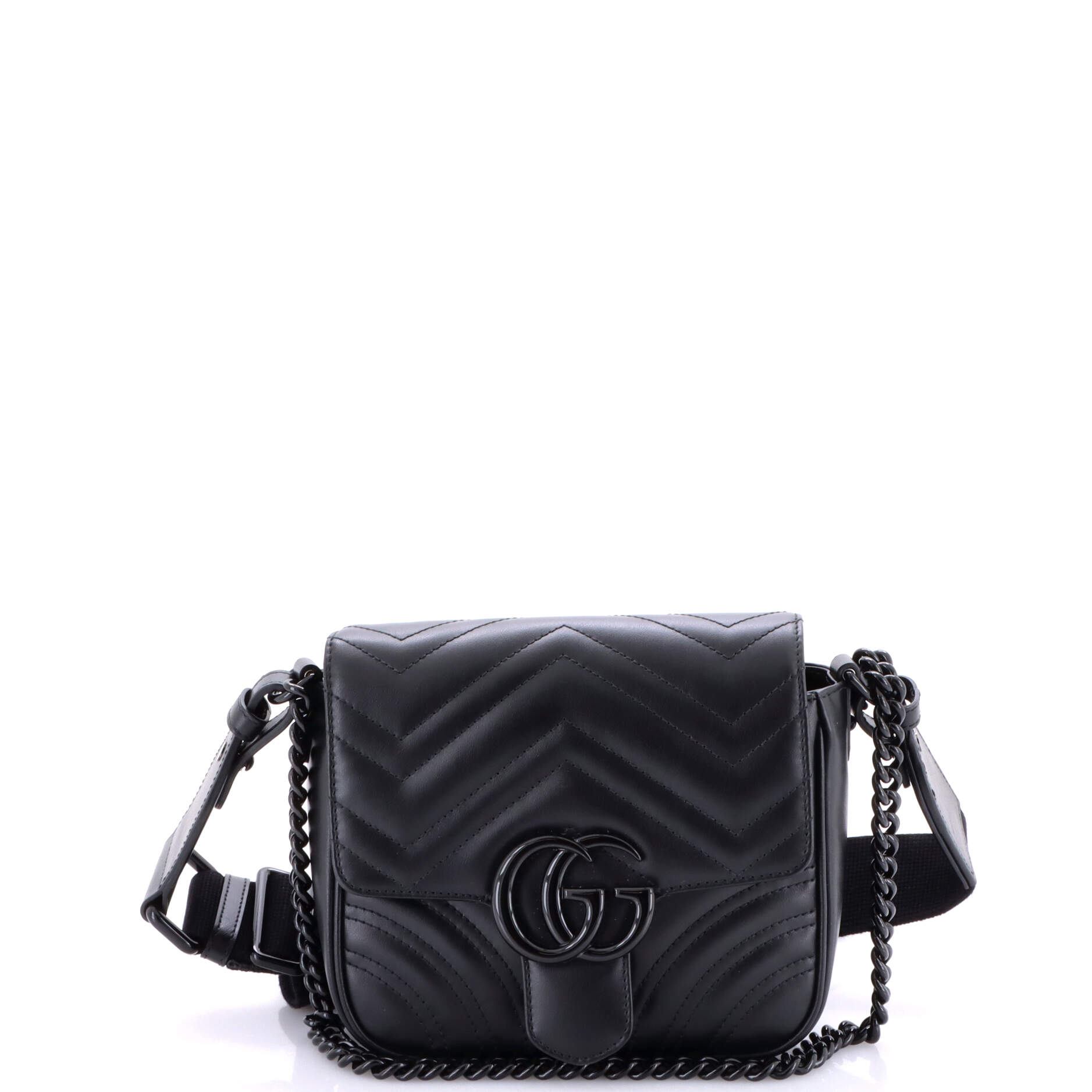 GG Marmont Convertible Flap Shoulder Bag Matelasse Leather Mini